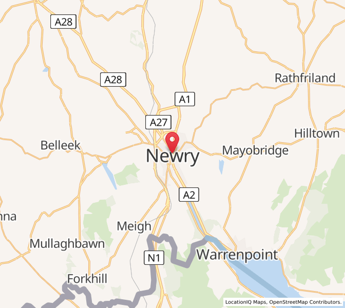Map of Newry, Northern IrelandNorthern Ireland