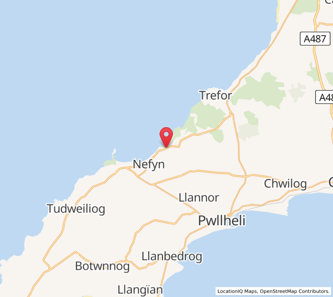 Map of Pistyll, WalesWales