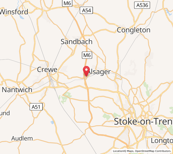Map of Radway Green, EnglandEngland