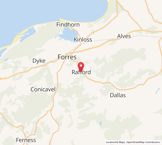 Map of Rafford, ScotlandScotland