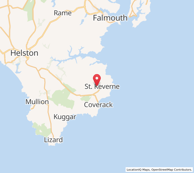 Map of Saint Keverne, EnglandEngland