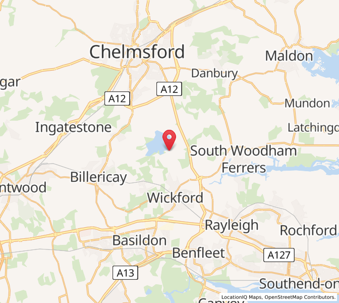 Map of South Hanningfield, EnglandEngland