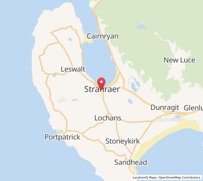 Map of Stranraer, ScotlandScotland