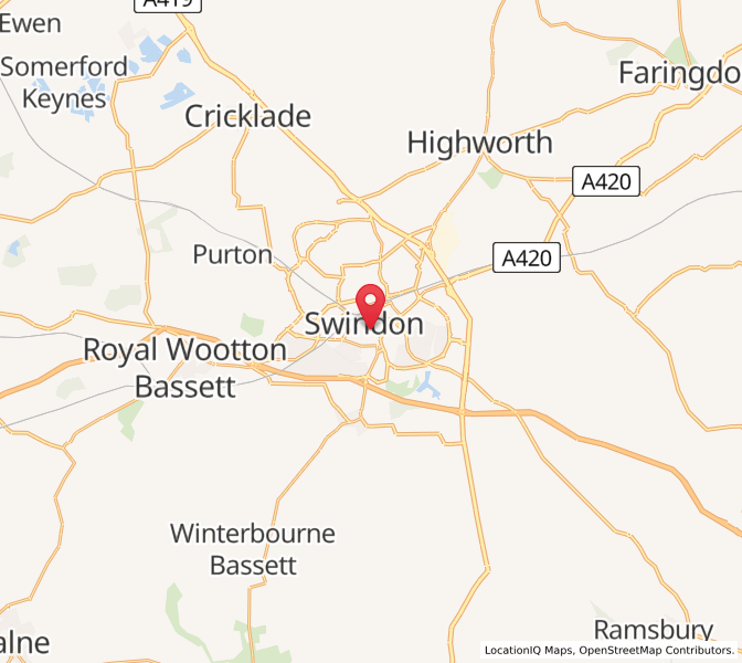 Map of Swindon, EnglandEngland