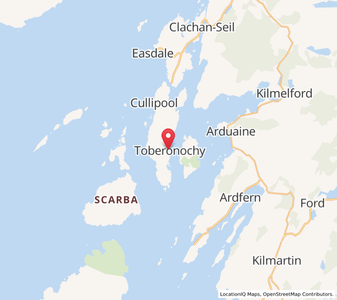 Map of Toberonochy, ScotlandScotland