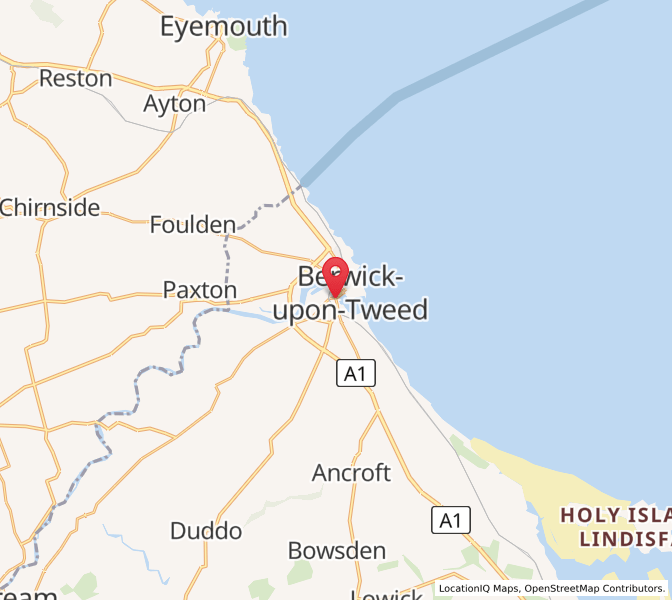 Map of Tweedmouth, EnglandEngland