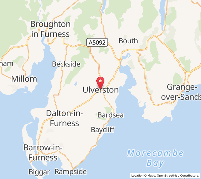 Map of Ulverston, EnglandEngland