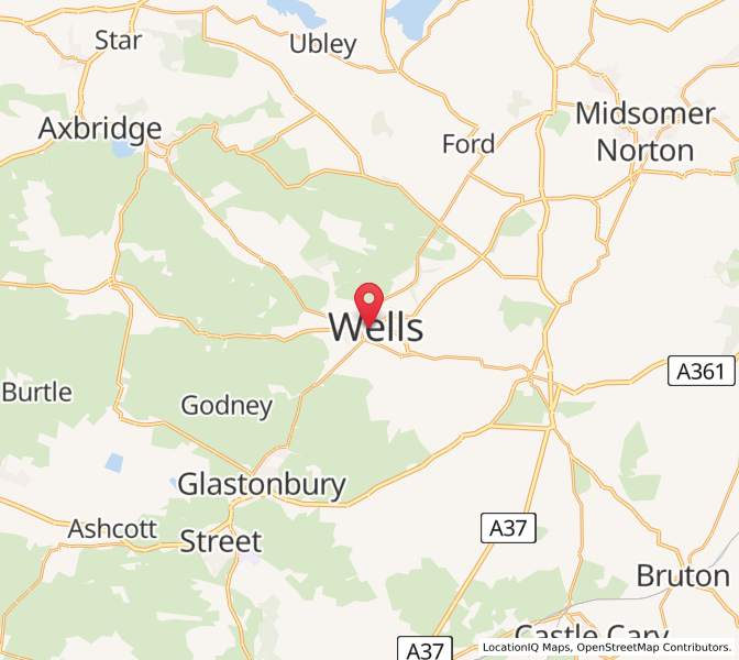 Map of Wells, EnglandEngland