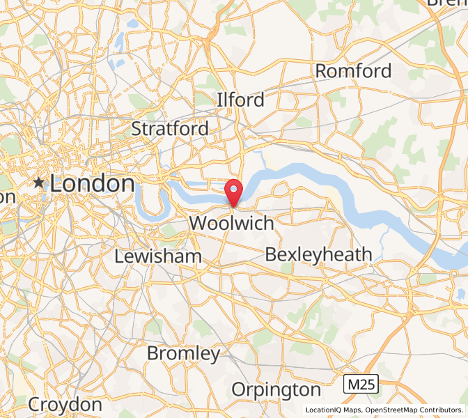 Map of Woolwich, EnglandEngland