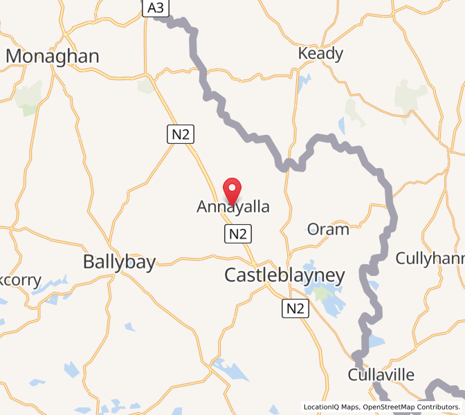 Map of Annavalla, UlsterUlster