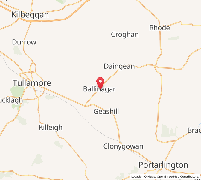 Map of Ballinagar, LeinsterLeinster