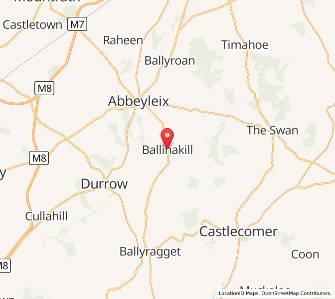 Map of Ballinakill, LeinsterLeinster