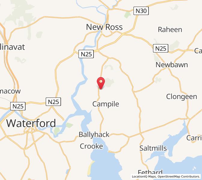 Map of Burnt School Cross Roads, LeinsterLeinster