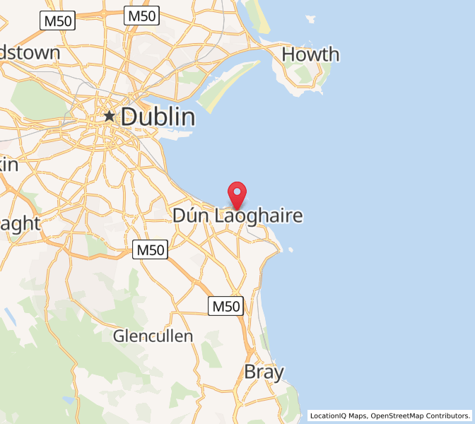 Map of Dun Laoghaire, LeinsterLeinster