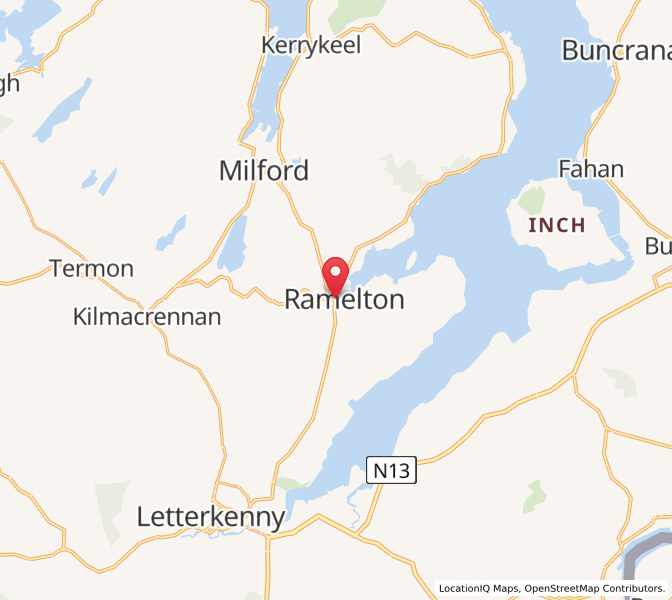 Map of Ramelton, UlsterUlster