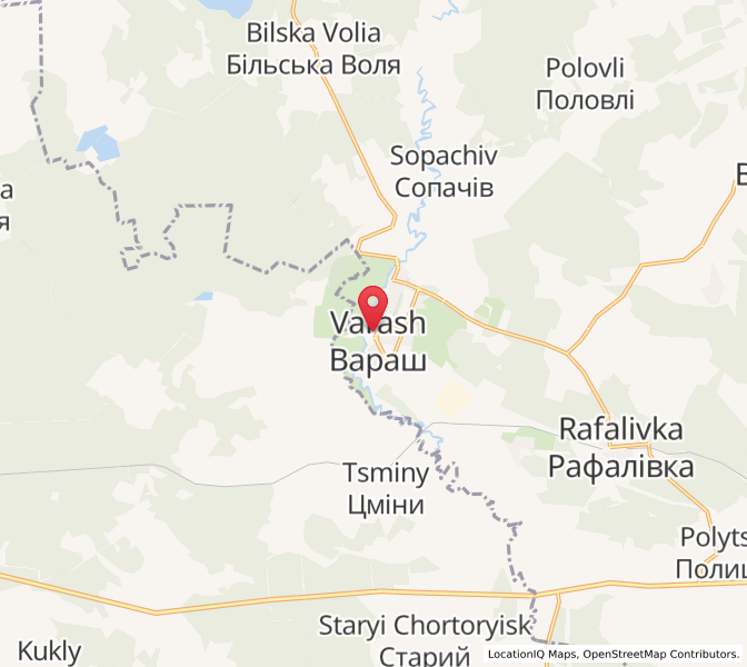 Sunrise and sunset times in Varash, Rivne