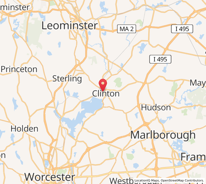 Map of Clinton, Massachusetts