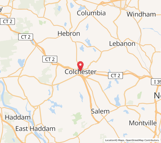 Map of Colchester, Connecticut