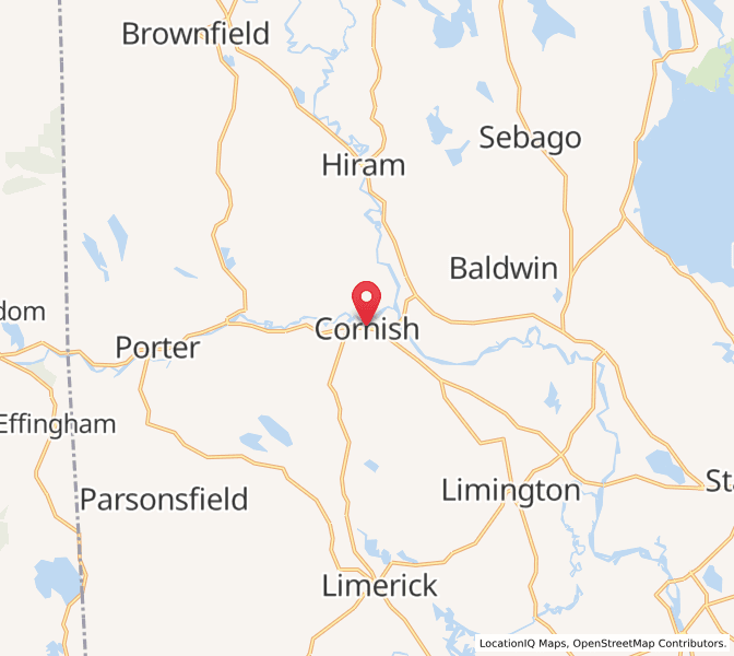 Map of Cornish, Maine