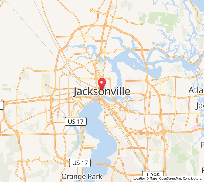 Map of Jacksonville, Florida