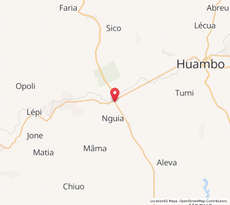 Map of Caála, Huambo