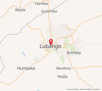 Map of Lubango, Huíla