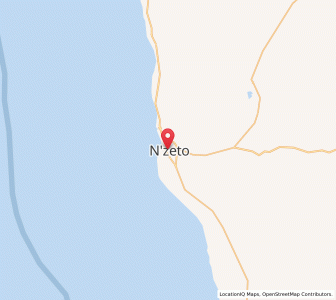 Map of N'zeto, Zaire