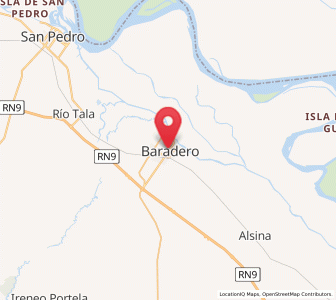 Map of Baradero, Buenos Aires