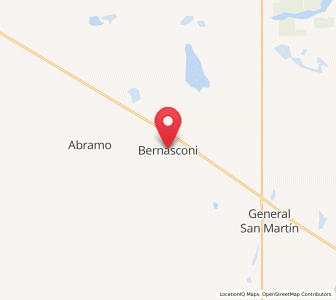 Map of Bernasconi, La Pampa