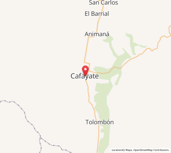 Map of Cafayate, Salta