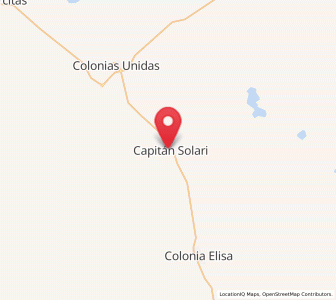 Map of Capitán Solari, Chaco