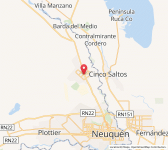 Map of Centenario, Neuquen