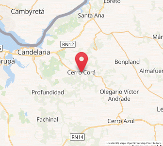 Map of Cerro Corá, Misiones