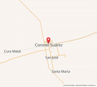 Map of Coronel Suárez, Buenos Aires