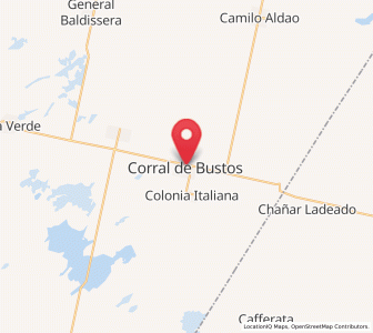 Map of Corral de Bustos, Cordoba
