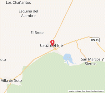 Map of Cruz del Eje, Cordoba