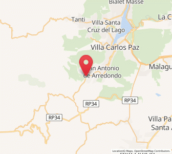 Map of Cuesta Blanca, Cordoba