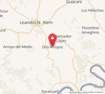 Map of Dos Arroyos, Misiones
