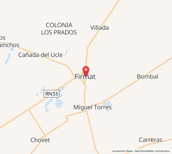 Map of Firmat, Santa Fe