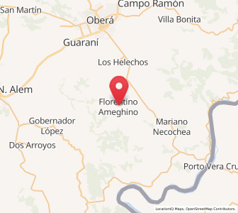 Map of Florentino Ameghino, Misiones