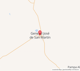 Map of General José de San Martín, Chaco