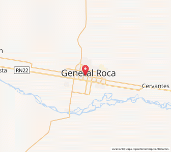Map of General Roca, Rio Negro