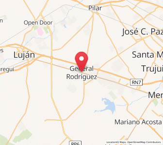 Map of General Rodríguez, Buenos Aires