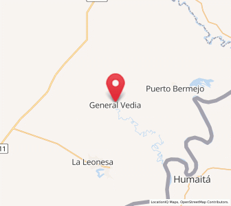 Map of General Vedia, Chaco