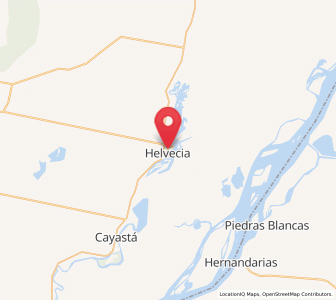 Map of Helvecia, Santa Fe
