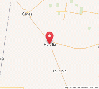 Map of Hersilia, Santa Fe