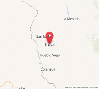 Map of Iruya, Salta