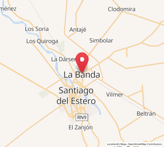 Map of La Banda, Santiago del Estero