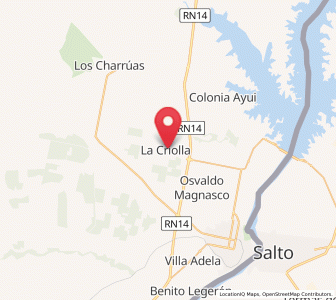 Map of La Criolla, Entre Rios