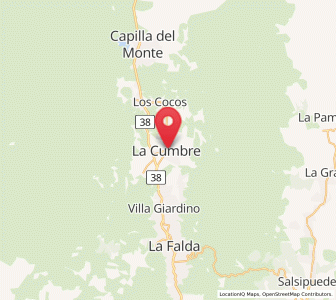 Map of La Cumbre, Cordoba